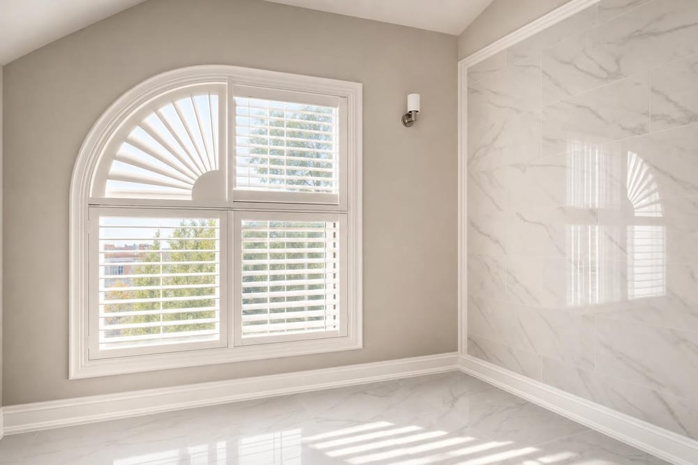 Bathroom with Custom Arch Window