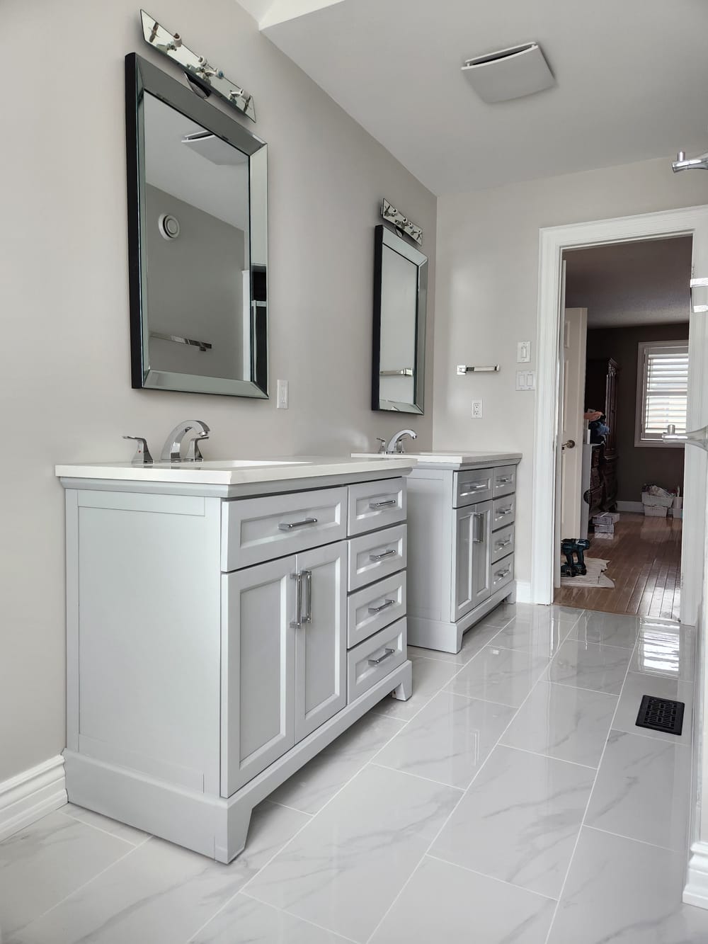 Modern Double Vanity Bathroom Renovation