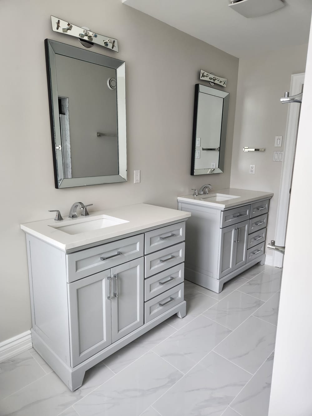 Modern Double Vanity Bathroom Remodel
